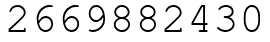 Число 2669882430.