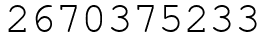 Число 2670375233.