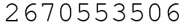 Число 2670553506.