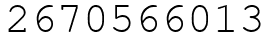 Число 2670566013.