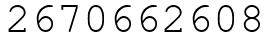 Число 2670662608.