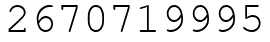 Число 2670719995.