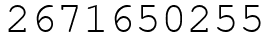Число 2671650255.