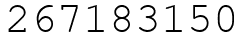 Число 267183150.