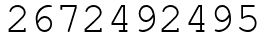 Число 2672492495.