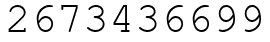 Число 2673436699.