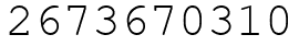 Число 2673670310.