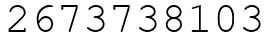 Число 2673738103.