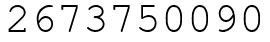 Число 2673750090.