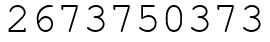 Число 2673750373.