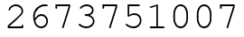 Число 2673751007.