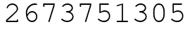 Число 2673751305.