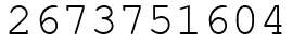 Число 2673751604.