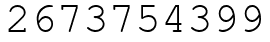 Число 2673754399.