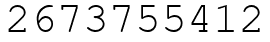 Число 2673755412.