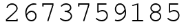 Число 2673759185.