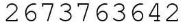 Число 2673763642.