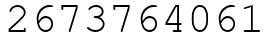 Число 2673764061.