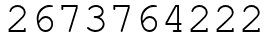Число 2673764222.