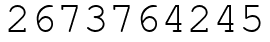 Число 2673764245.