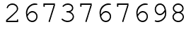 Число 2673767698.
