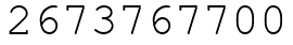 Число 2673767700.