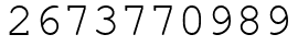 Число 2673770989.