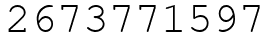 Число 2673771597.