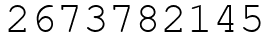 Число 2673782145.