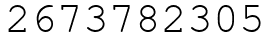 Число 2673782305.