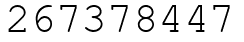 Число 267378447.