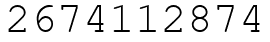 Число 2674112874.