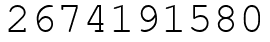 Число 2674191580.