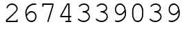 Число 2674339039.