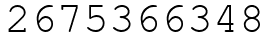 Число 2675366348.