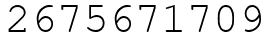 Число 2675671709.