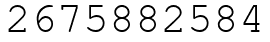 Число 2675882584.