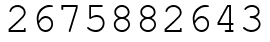 Число 2675882643.