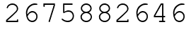 Число 2675882646.