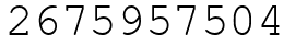 Число 2675957504.