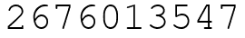 Число 2676013547.