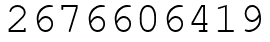 Число 2676606419.