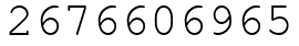 Число 2676606965.