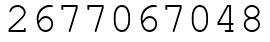 Число 2677067048.