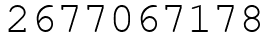 Число 2677067178.