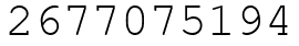 Число 2677075194.