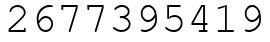 Число 2677395419.