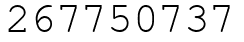 Число 267750737.