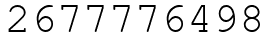 Число 2677776498.