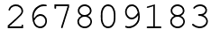 Число 267809183.